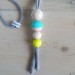 COLLANA MjMj doll fluo 4 sfere, in legno naturale dipinta a mano