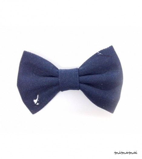 Hair Bow Clip in Navy Aunt Eva