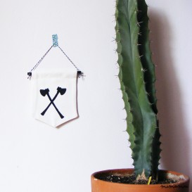 Native Axes wall banner
