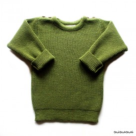 Babies/Children's/Toddler's knitted Virgin wool sweater with oak buttons/jumper/pullover