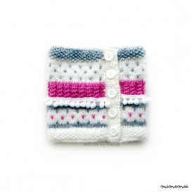 Girls Knit Cowl with Buttons