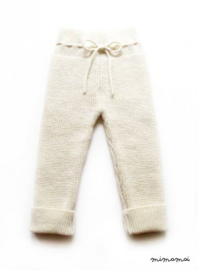 Babies/Children's knitted lambswool high-waist Pants/leggings/trousers