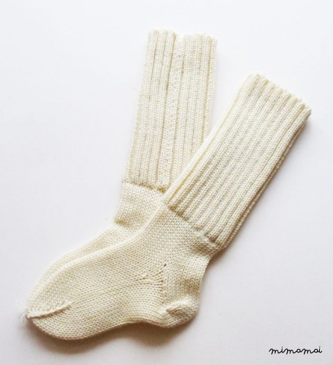 Babies/Children's knitted Merino wool Knee-high ribbed Socks/stockings