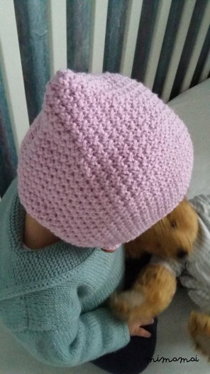 Baby winter hat, baby girl hat, pixie cap, knitted bonnet