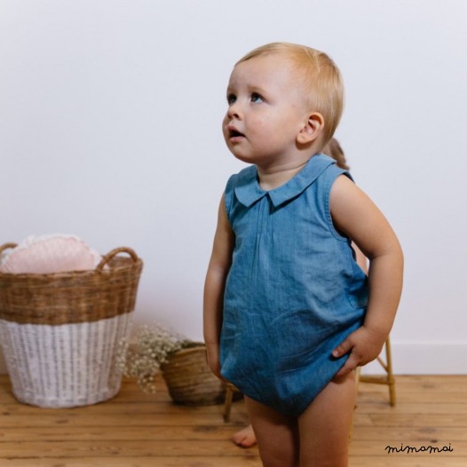 Barboteuse en denim Auguste
