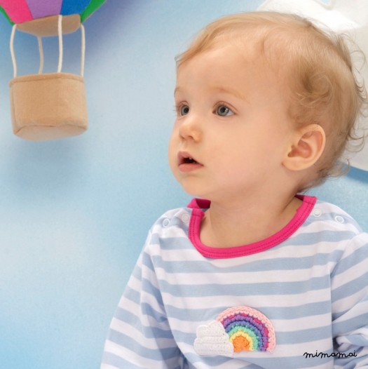 Crochet Rainbow Babygrow