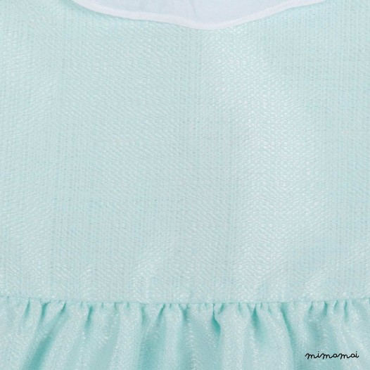 Dress agua tone, Dress light silver sheer, Summer dress girls