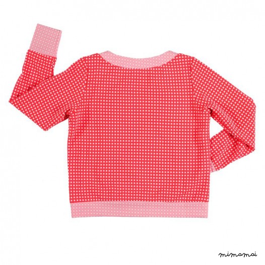 Contrast Pullover red and pink