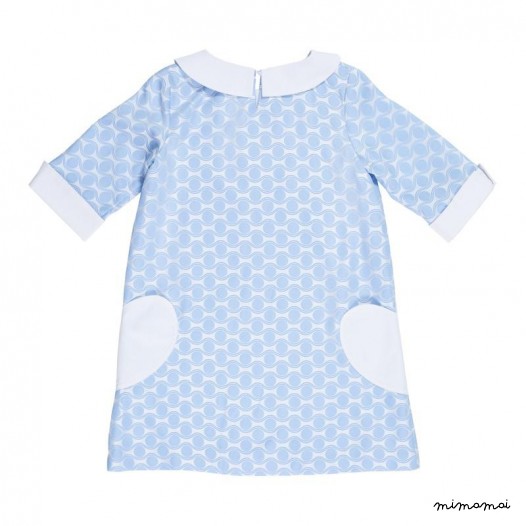 Heart Pocket Dress pale blue