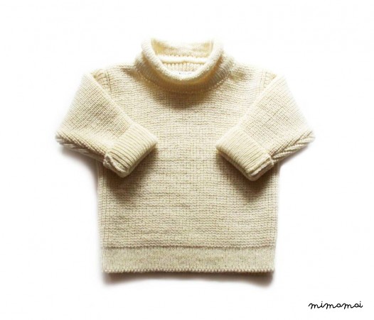 Babies/Children's knitted lambswool roll-neck Sweater/Jumper/Pullover