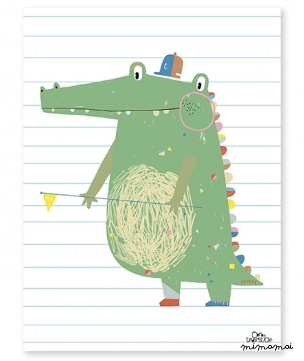 Affiche crocodile graphique