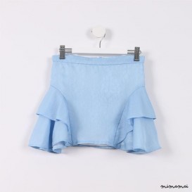 Side Flare Skirt pale blue
