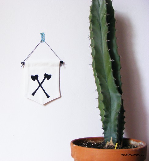 Native Axes wall banner