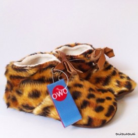 12-18 Months Slippers / Baby Shoes Lamb Leather