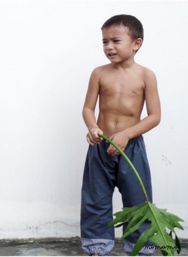 Indi jean-stripe pant