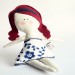 Child friendly cotton and felt kids Doll - Handmade in Italy -