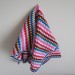 Copertina multicolore lavorata all'uncinetto pura lana merino 100% made in Italy