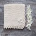 Copertina pura lana vergine 100% per neonato colore panna - fatta a mano all'uncinetto