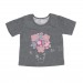 T-shirt cotone pima grigia e mongolfiera