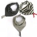Lot de 3 Bavoirs Bandanas en Jersey double épaisseur avec Pompon