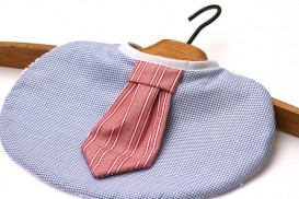 Bavoir Chic Cravate Taille naissance Rouge & Bleu