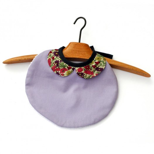 Bavoir-chic-col-Claudine-Liberty-Poppy-parme-1