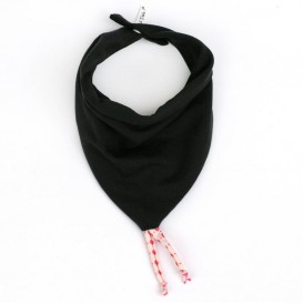Bavoir-bandanas-jersey-coton-gris-anthracite-pompon-rose-2