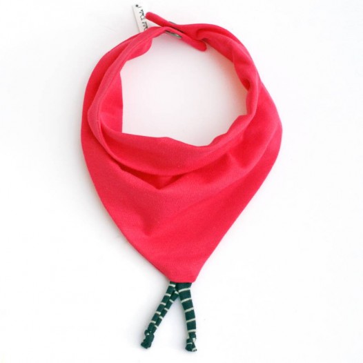 Bavoir-bandanas-rose-fushcia-pression