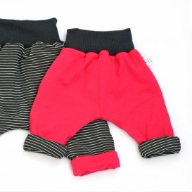 sarouel-bebe-enfant-reversible-fuchsia-marine-raye-1