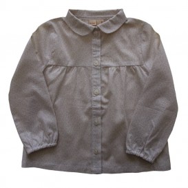 Mathilde Blouse - Ditsy Voile - Dove Grey
