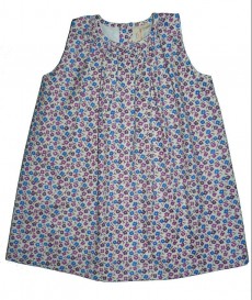 Freya Gathered Dress - Violet Flowers