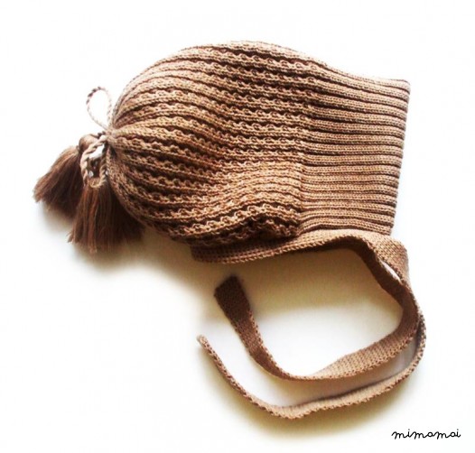 Babies/Children's double knitted merino wool hat/bonnet hat
