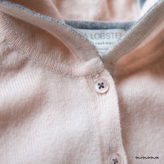 Hoody Cardigan - Nude Rose
