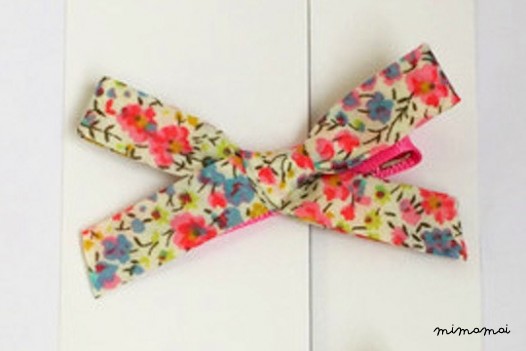 Barrette &agrave; Noeud en Liberty - Phoebe
