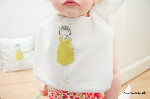 Bavoir Coquette illustration My Lovely Thing pour Melle &agrave; Pau &hearts;