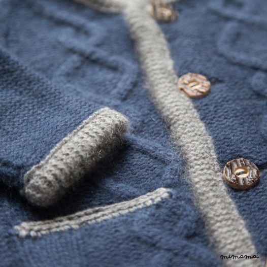 Aran Cardigan Navy