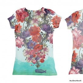 GIRLS - Whale Flowers T-Shirt
