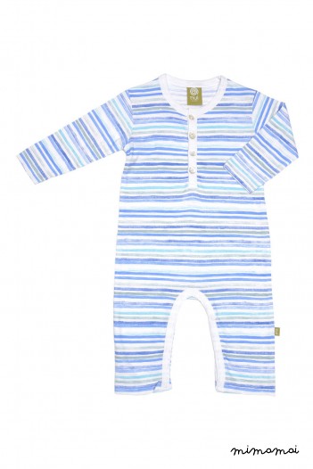 Brush Romper Azul Stripe