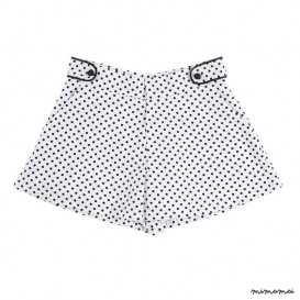 Epaulette Flare Shorts black dot