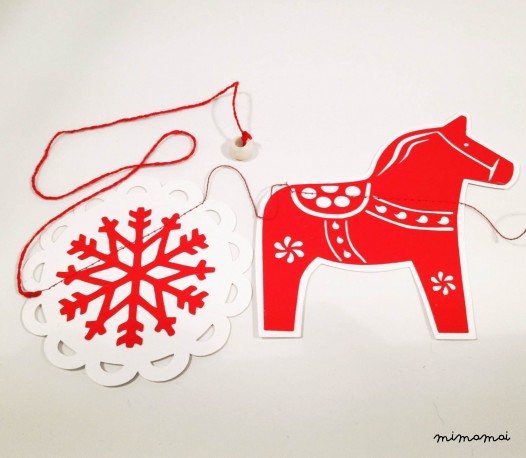 SCANDINAVIAN DALA HORSE PAPER GARLAND