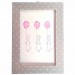 Quadretto conigli rosa pois 13x18