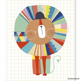Affiche bebe lion moderne