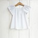 Baby white cotton blouse, baby shirt, blouse, size 5T, bambina scamiciato in cotone bianco