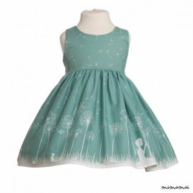 Martha Dress Make A Wish Print in Sage