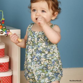 Liberty Bubble Romper With Straps