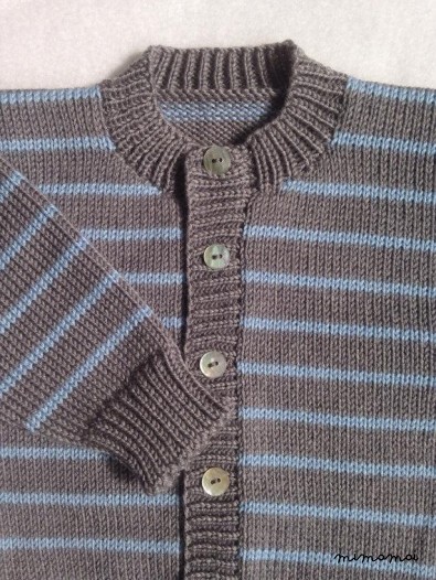 Baby Knitted Cardigan/ Boys Cardigan/Baby knits/ Grey & Blue