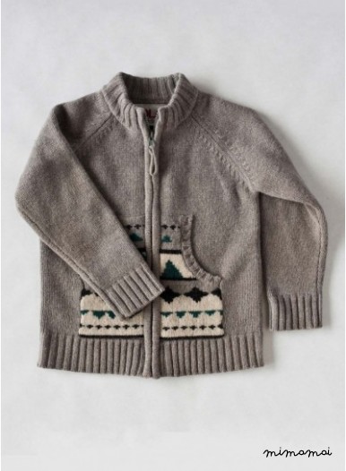 Knitted zipped jacket