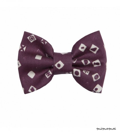 Bow Clip in Plum Chocolateshop Print