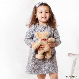 Girls dress, Floral print dress, Retro Dress,Vintage style dress, Dress Long Sleeve