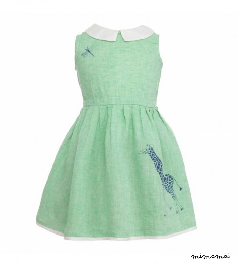 Penny giraffe dress green